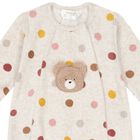 Baby Girls Grey Teddy Bear Logo Babygrow, 1, hi-res