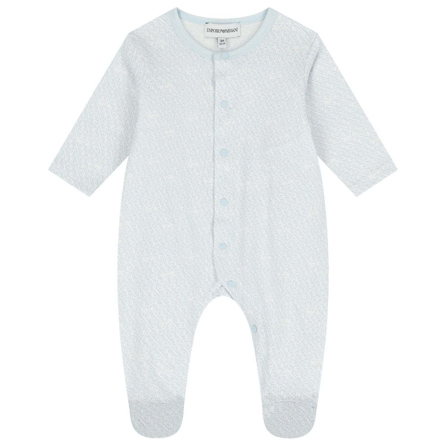 Baby Boys Blue Logo Babygrow Set, 5, hi-res