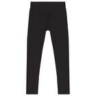 Girls Black Logo Softskin Leggings, 1, hi-res