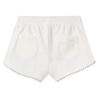 Girls White Shorts, 1, hi-res