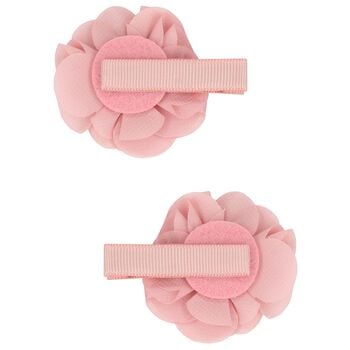 Girls Pink Flower Hairclips ( 2 Pack )
