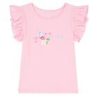 Girls Pink Floral Skirt Set, 1, hi-res