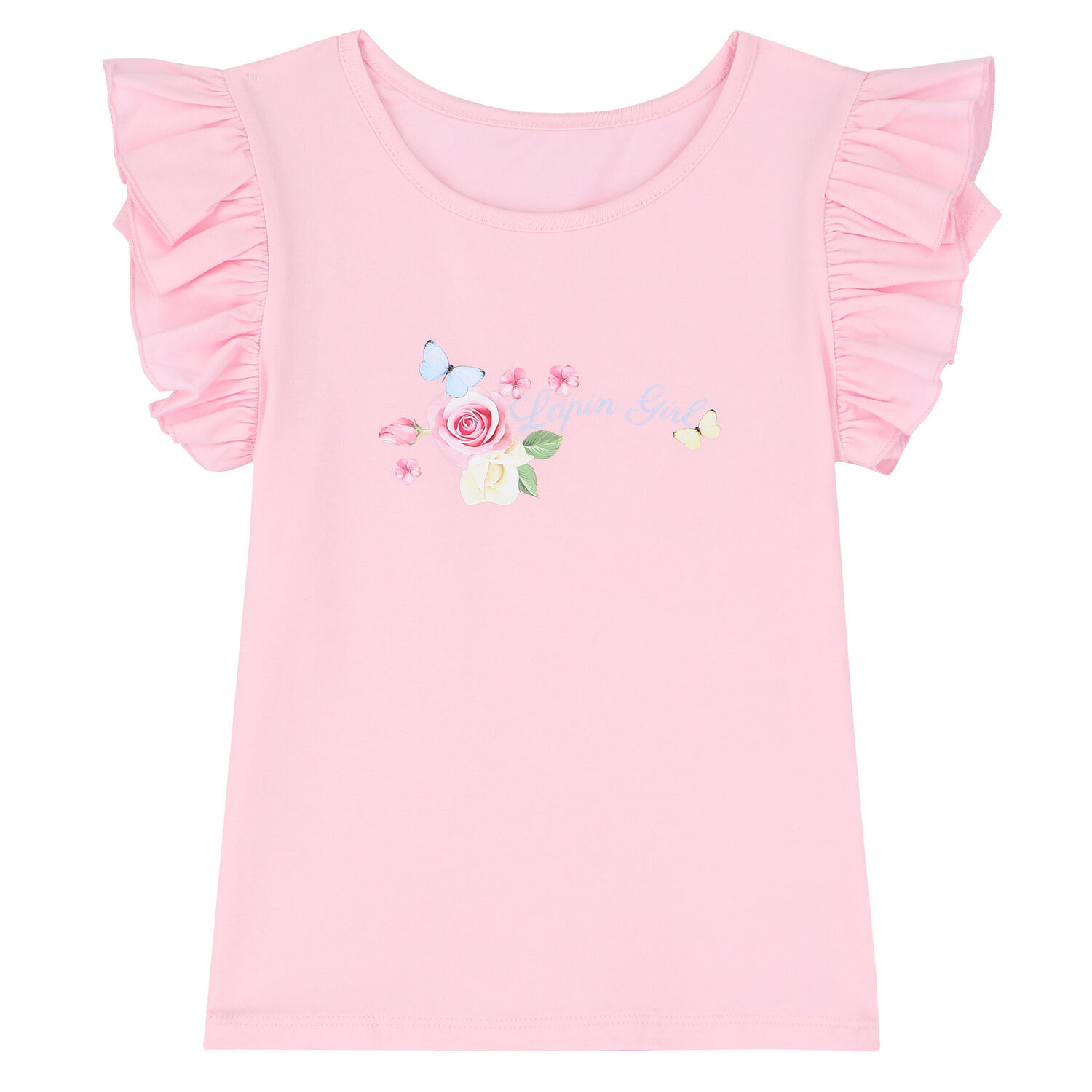 Girls Pink Floral Skirt Set, 1, hi-res