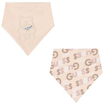 Beige Teddy Bear Logo Bib ( 2-Pack )