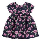 Younger Girls Navy Blue & Pink Floral Dress, 2, hi-res