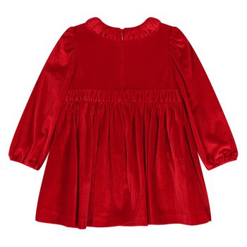 Younger Girls Red Long Sleeve Dress