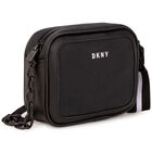 Girls Black Logo Handbag, 1, hi-res