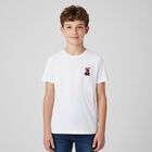 Boys White Teddy Bear T-Shirt, 1, hi-res