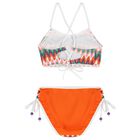 Girls Multi-Coloured Zig-Zag Bikini, 1, hi-res