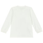 Younger Girls Ivory & Red Festive Pyjamas, 1, hi-res