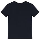 Girls Navy Blue Logo T-Shirt, 1, hi-res