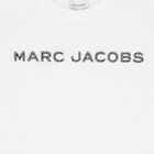 Girls White Logo Rhinestones T-Shirt, 1, hi-res