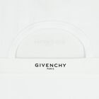 Girls White Logo Ribbed Dress, 1, hi-res