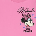 Girls Pink Minnie Mouse Long Sleeve Top, 1, hi-res