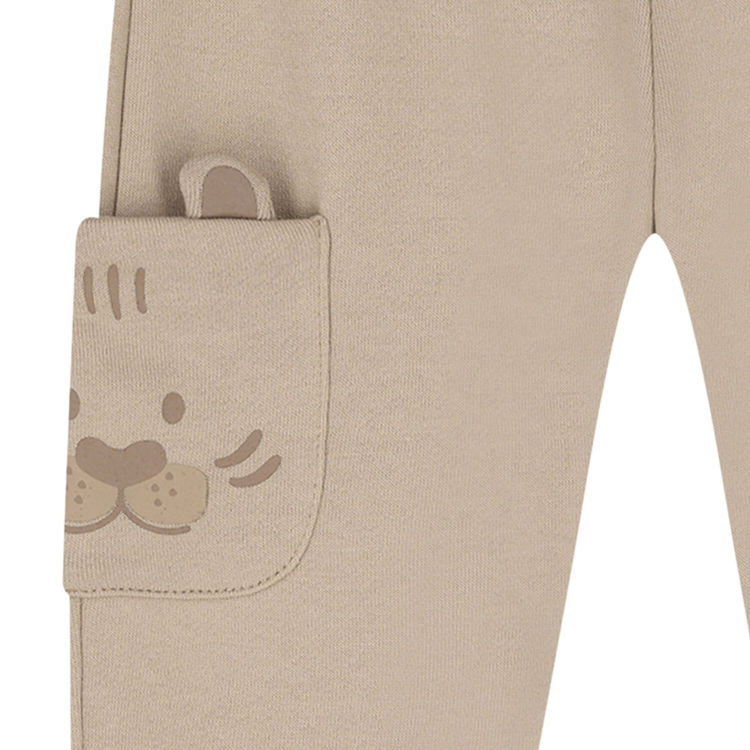 Younger Boys Beige Lion Joggers, 1, hi-res