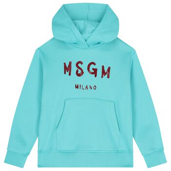 Turquoise Logo Hooded Top