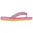 Girls Pink Logo Flip Flops, 1, hi-res