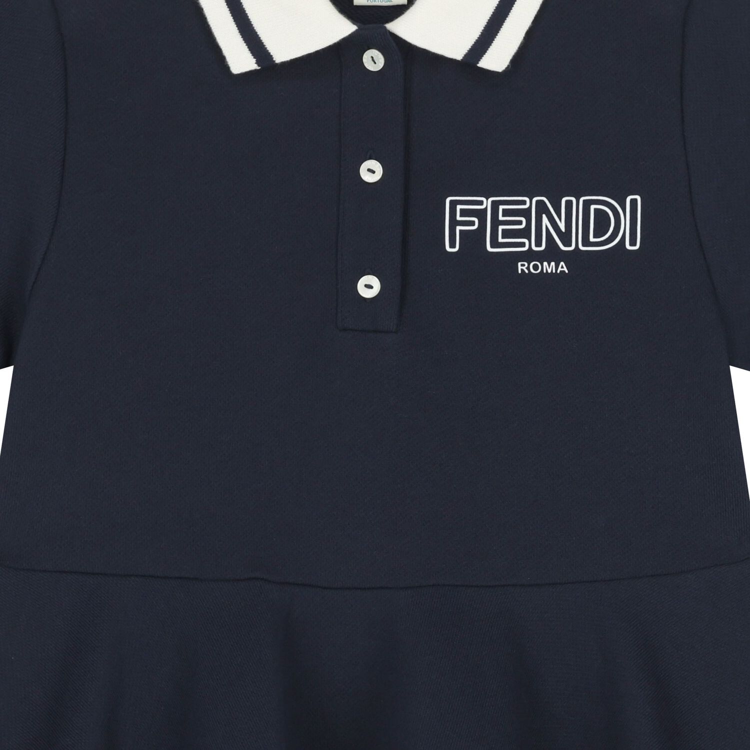 Girls Navy Blue Logo Polo Dress, 1, hi-res