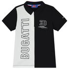 Boys White & Black Logo Polo Shirt, 1, hi-res