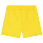 Girls Yellow Daisy Shorts, 1, hi-res