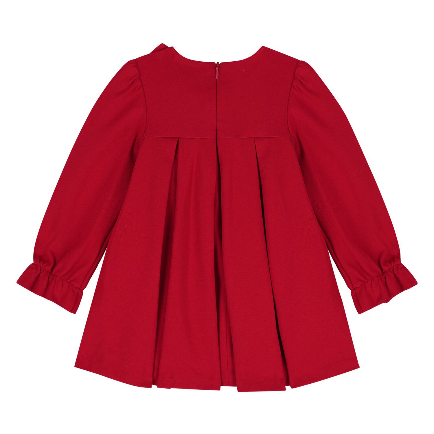 Younger Girls Red Bow Dress, 1, hi-res
