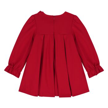 Younger Girls Red Bow Dress