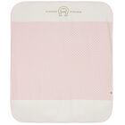 Pink, Ivory & Gold Logo Baby Blanket, 3, hi-res