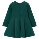 Girls Green Floral Dress, 2, hi-res