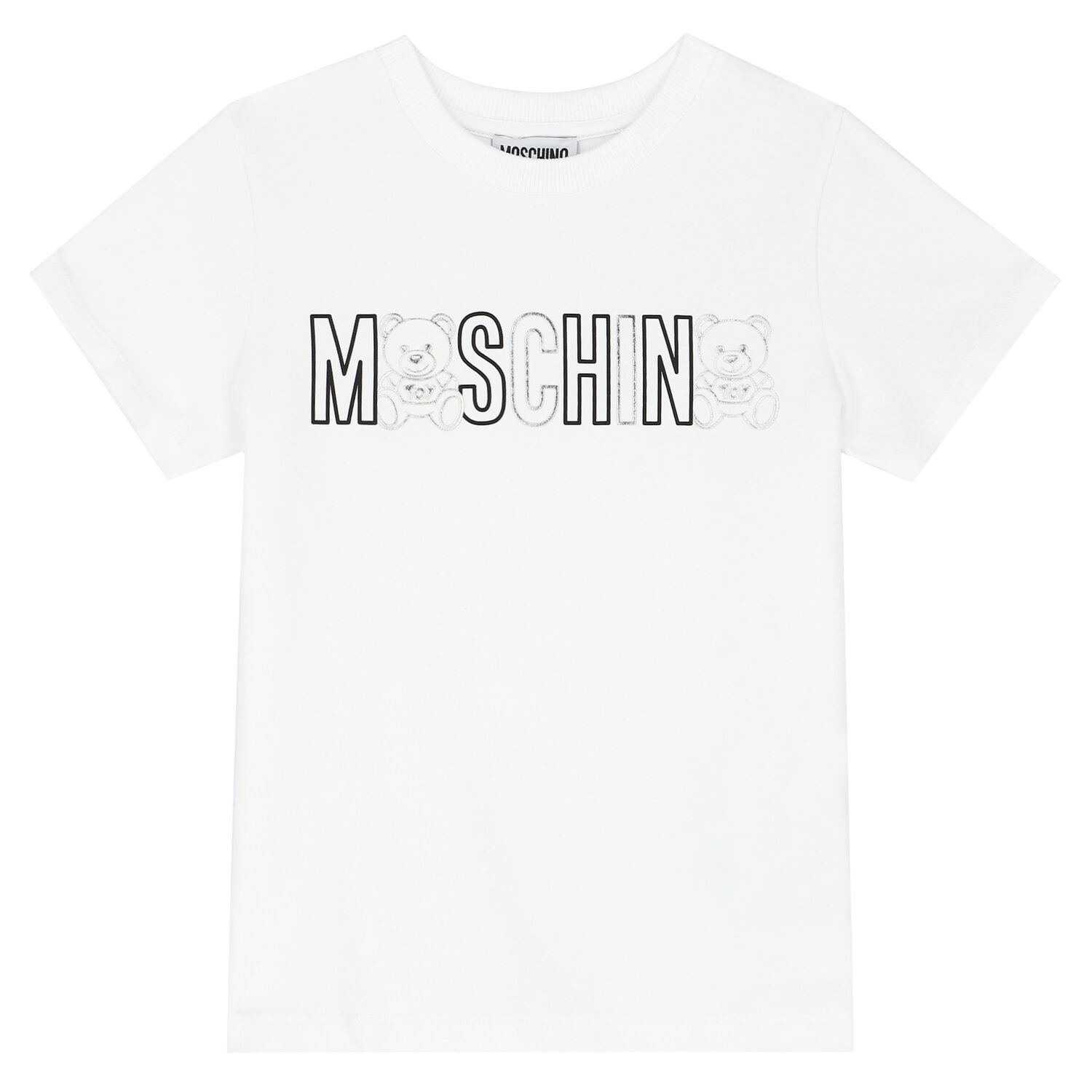 White Teddy Logo T-Shirt, 5, hi-res