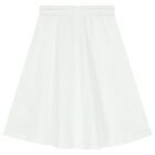 Girls White Logo Skirt, 1, hi-res