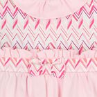 Baby Girls Pink Zigzag Logo Romper, 1, hi-res