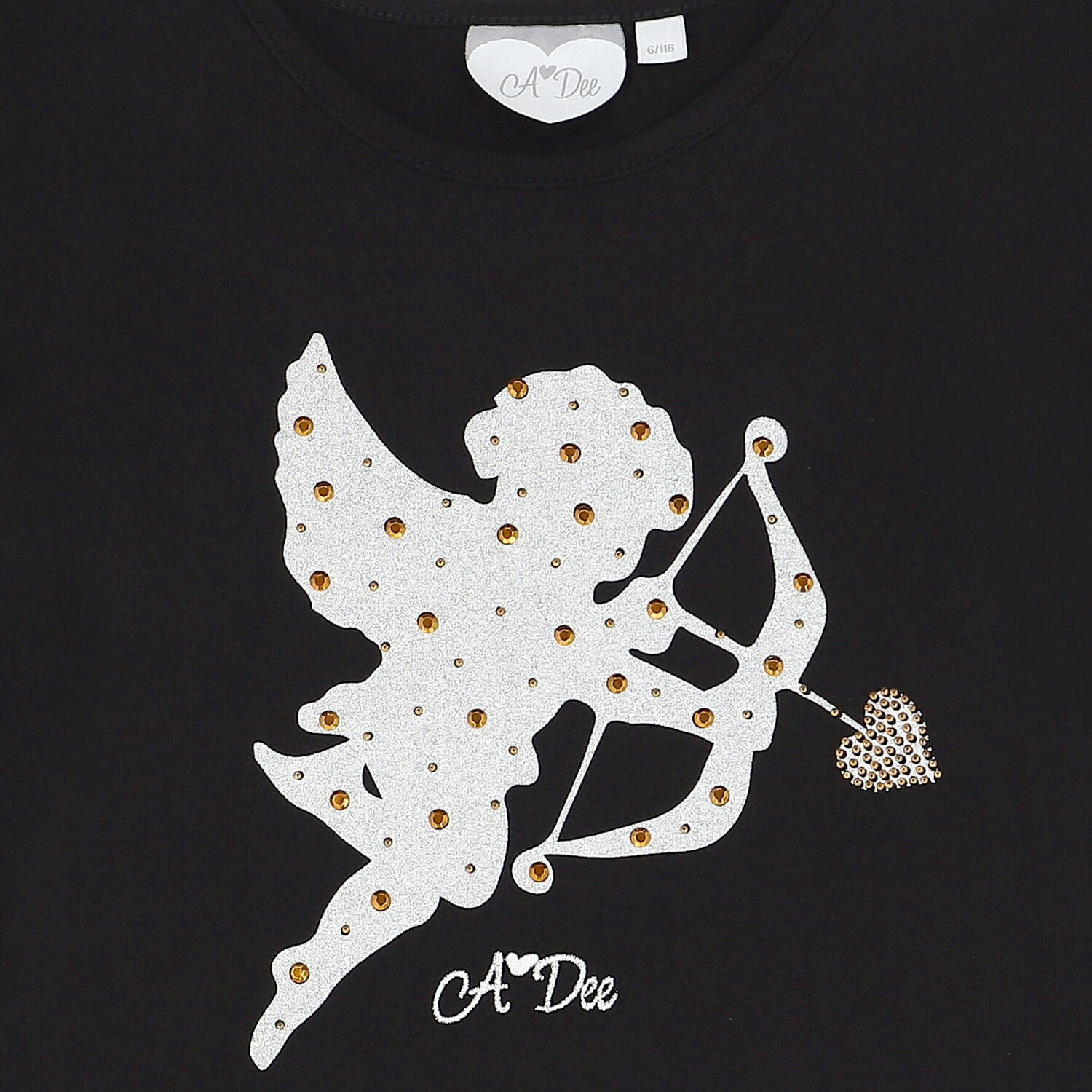 Girls Black Top, 1, hi-res