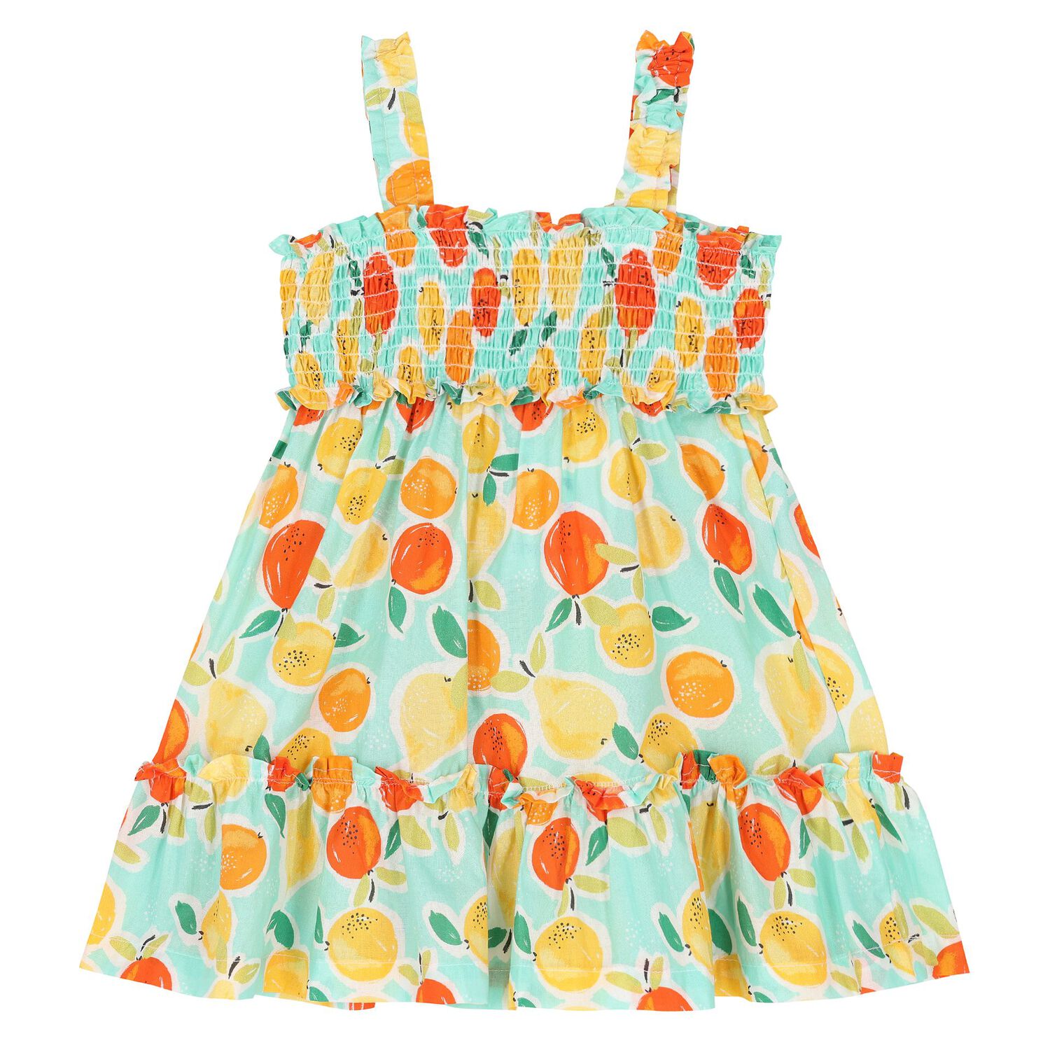 Younger Girls Green Fruits Dress Set, 1, hi-res image number null