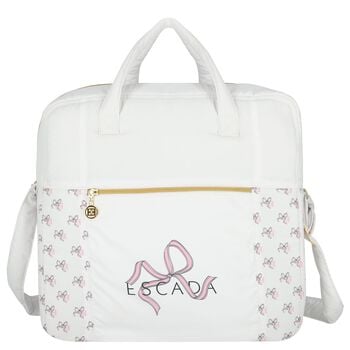 Baby Girls White Logo Bow Changing Bag