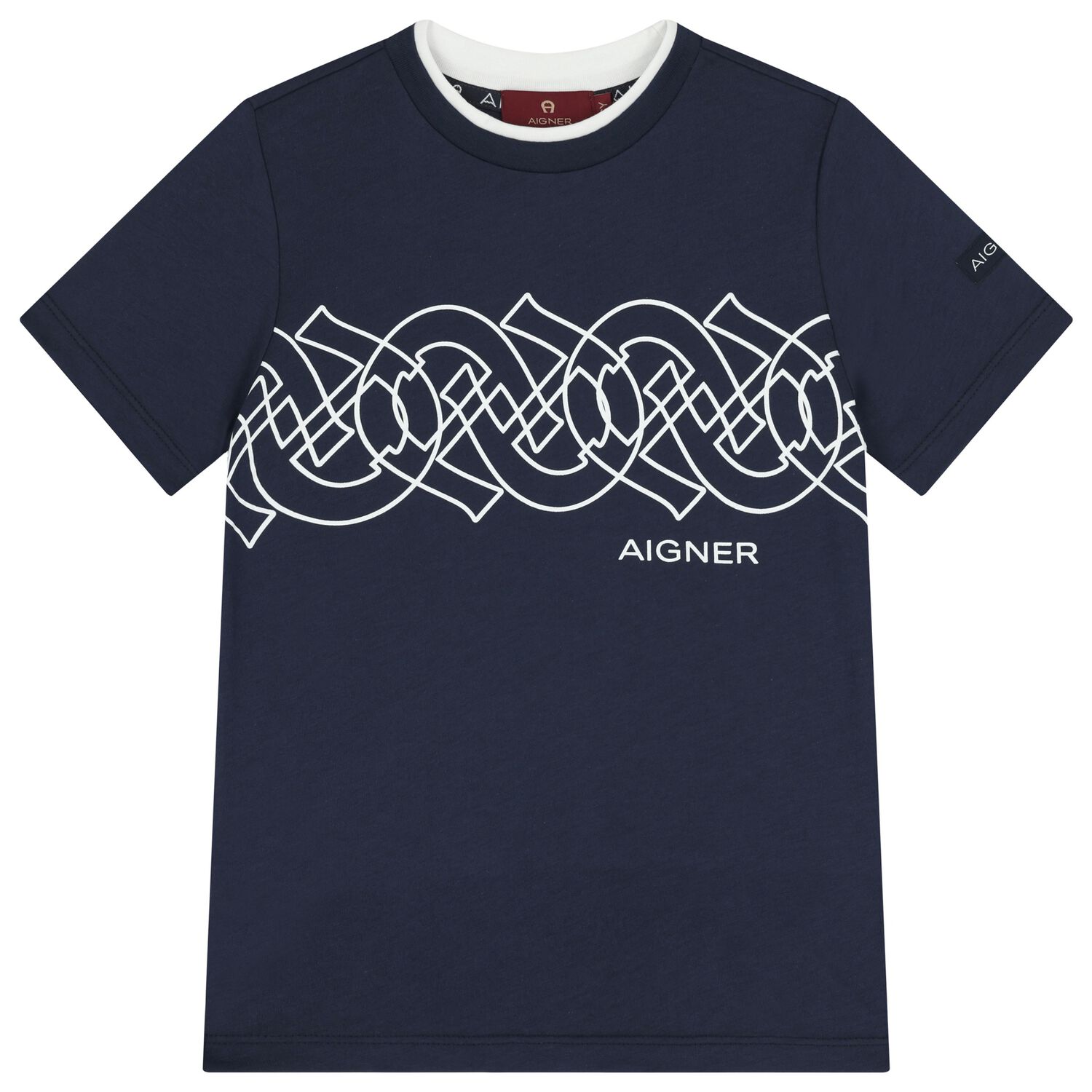 Boys Navy Blue Logo T-Shirt, 2, hi-res