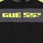 Boys Black Logo Zip Up Top, 1, hi-res