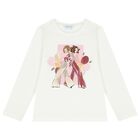 Girls Ivory Long Sleeve Top, 1, hi-res