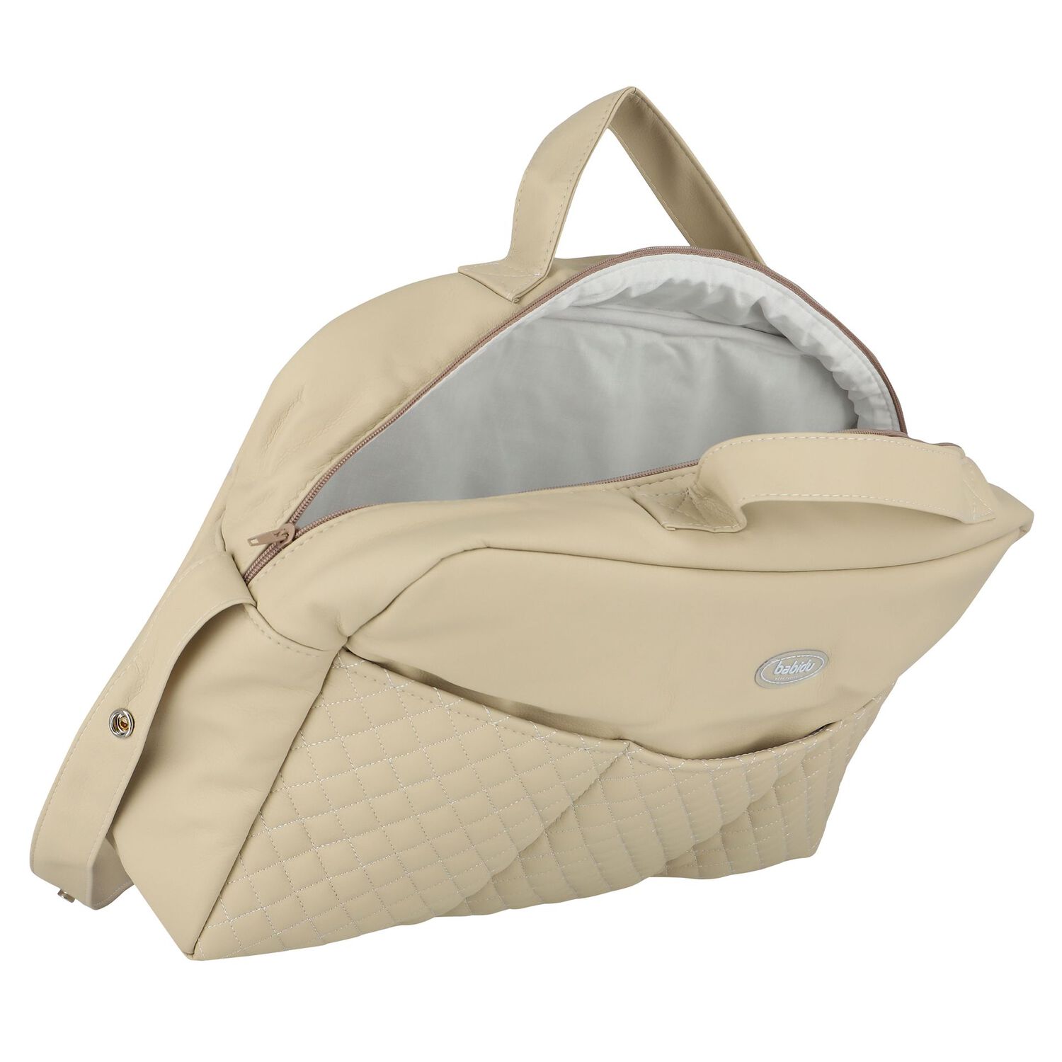 Beige Quilted Baby Changing Bag, 4, hi-res image number null