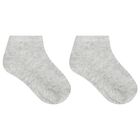 Baby Boys Grey, Navy and White Socks (3 Pack), 2, hi-res
