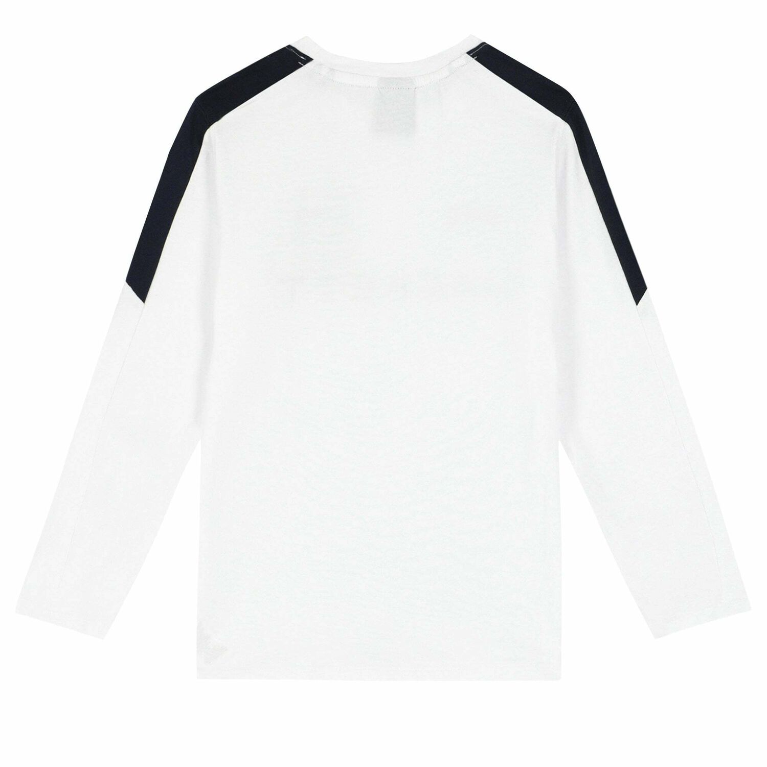Boys White Logo Long Sleeve Top, 2, hi-res image number null
