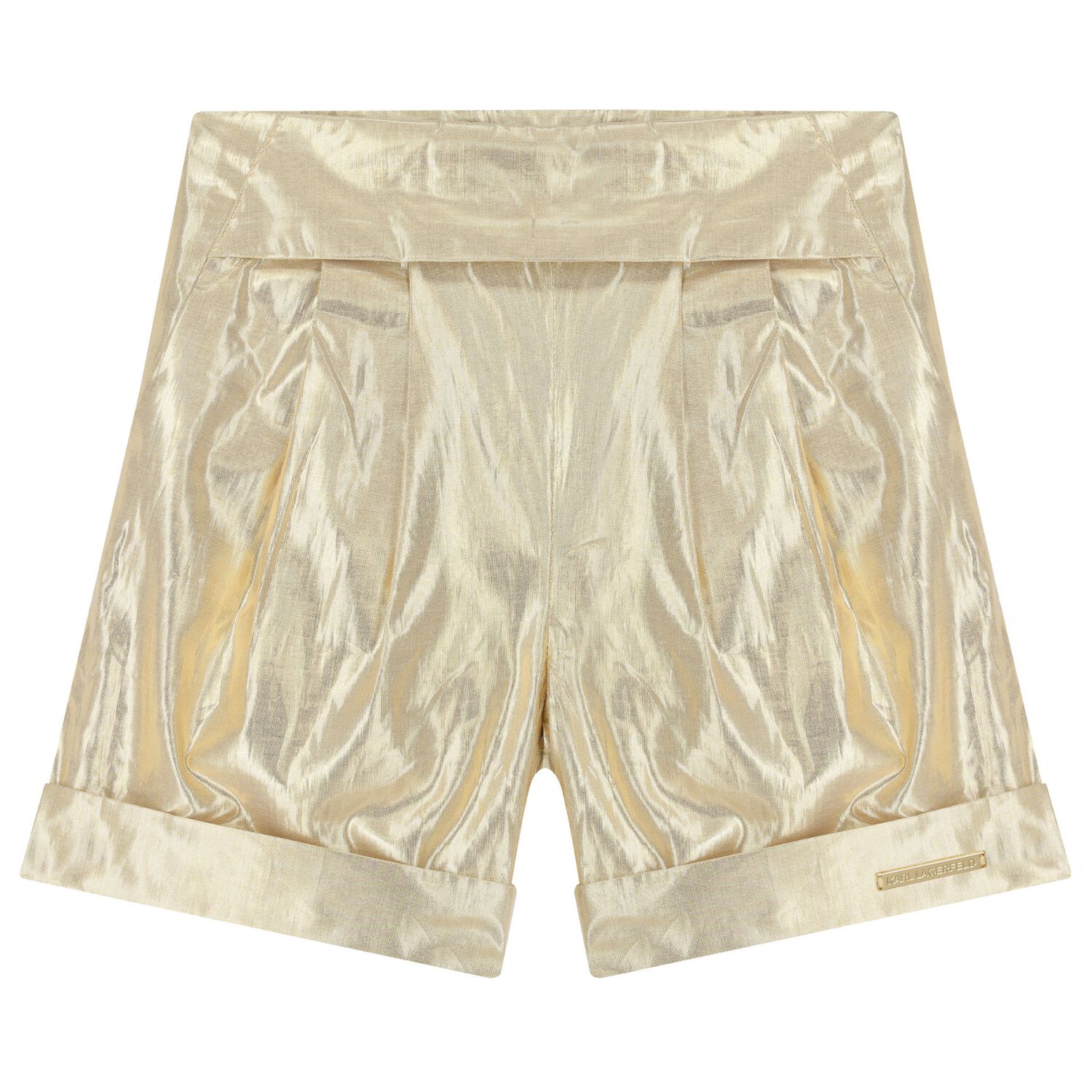 Girls Gold Lamé Shorts, 1, hi-res image number null