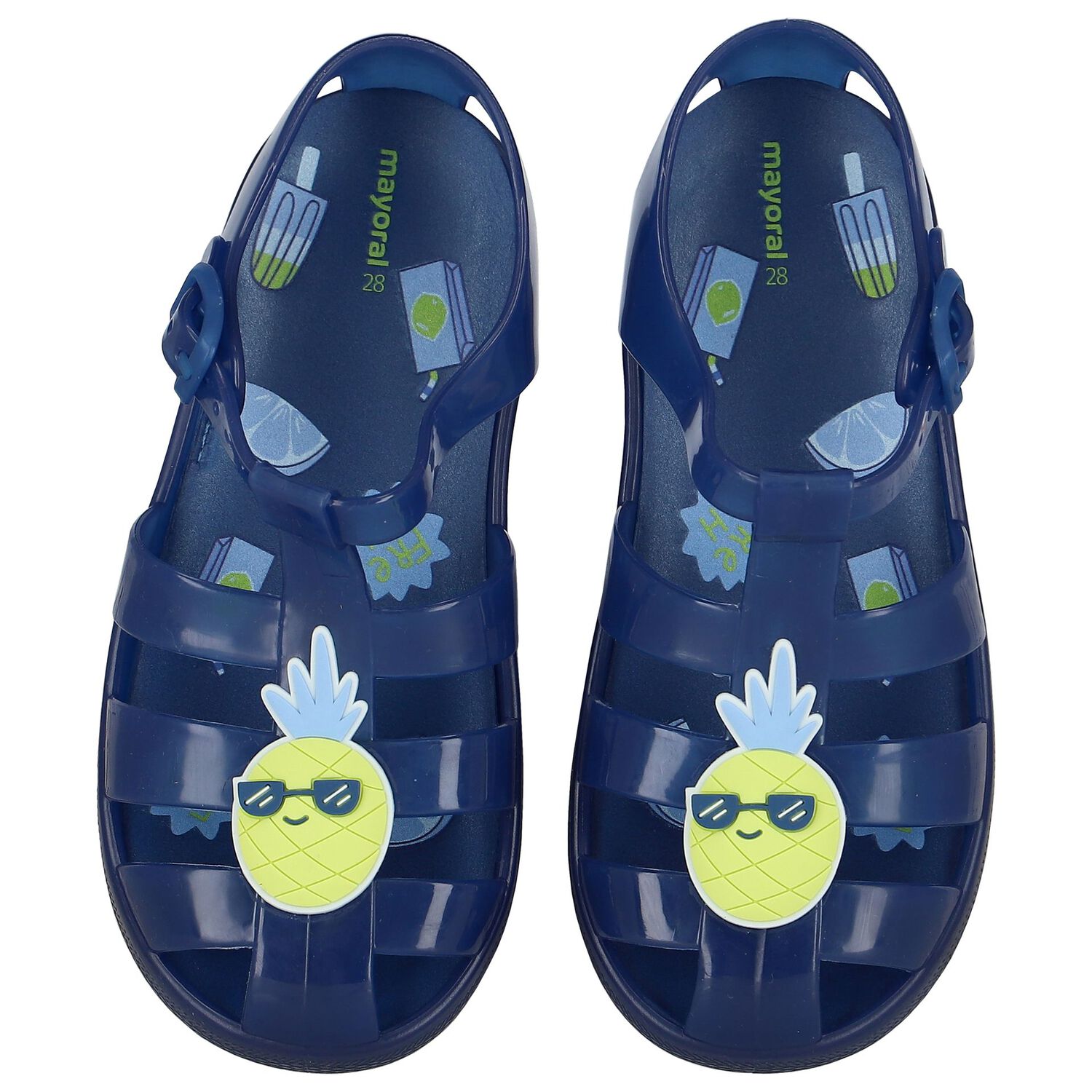 Navy Blue Jelly Sandals, 2, hi-res image number null