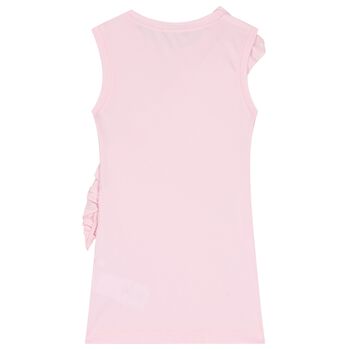 Girls Pink Ruffled Dress