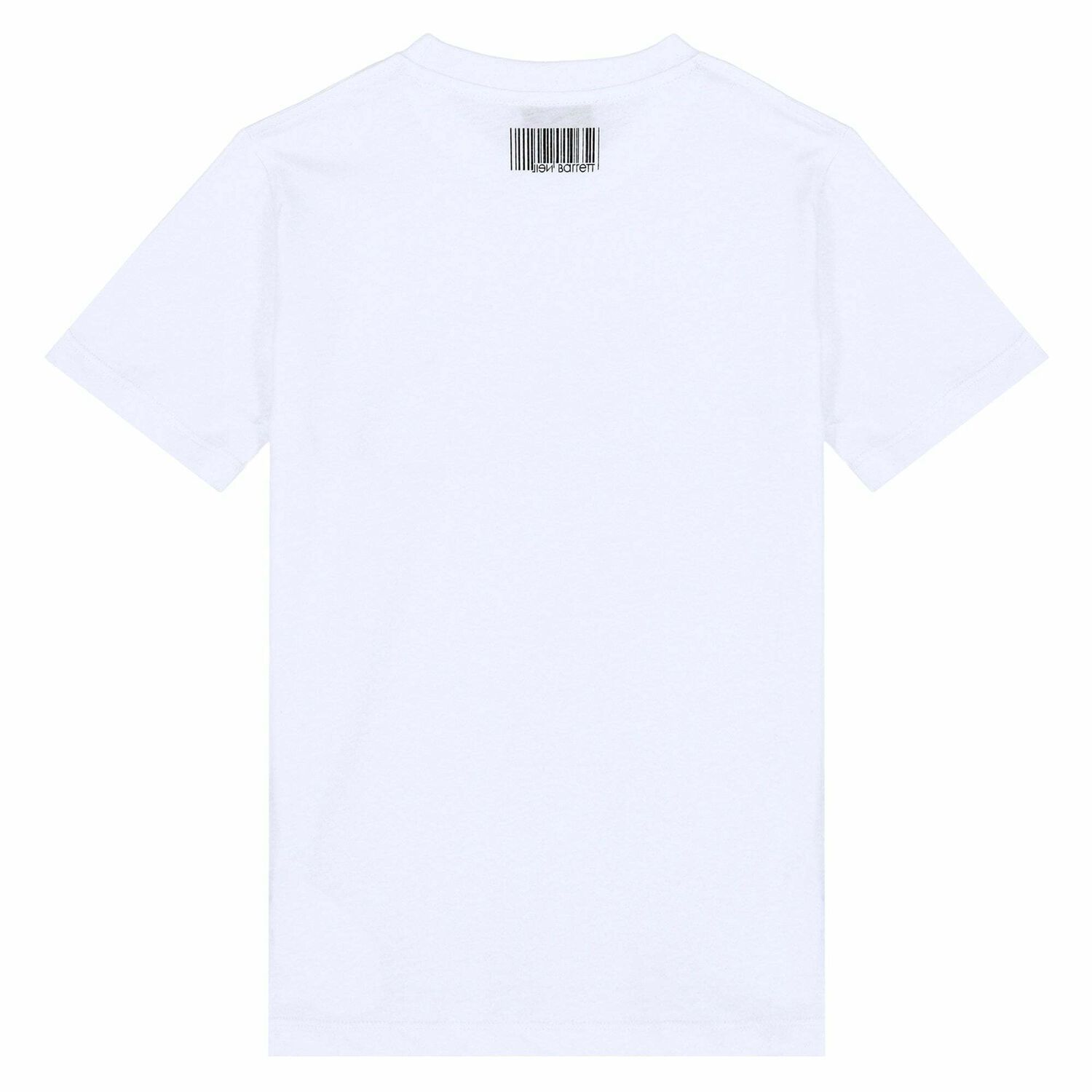 Boys White Logo Printed T-Shirt, 1, hi-res