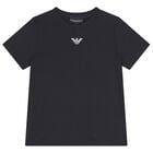 Boys Navy Blue Logo T-Shirt, 6, hi-res