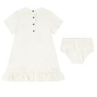 Younger Girls Ivory Logo Dress Set, 1, hi-res