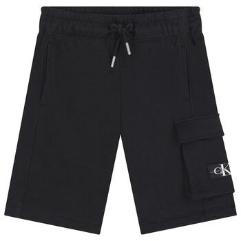 Boys Black Logo Shorts