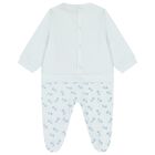 Baby Boys Blue Teddy Bear Logo Babygrow, 2, hi-res