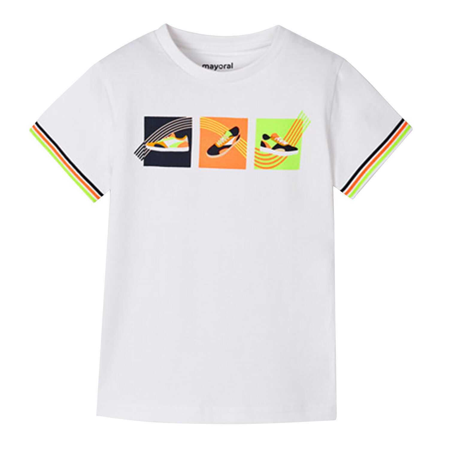 Boys White Sneaker T-Shirt, 2, hi-res