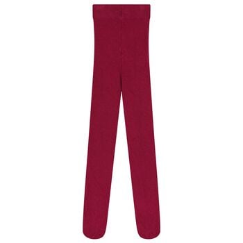Girls Burgundy Tights